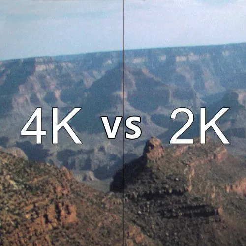 4K transfer next to 2K film transfer
